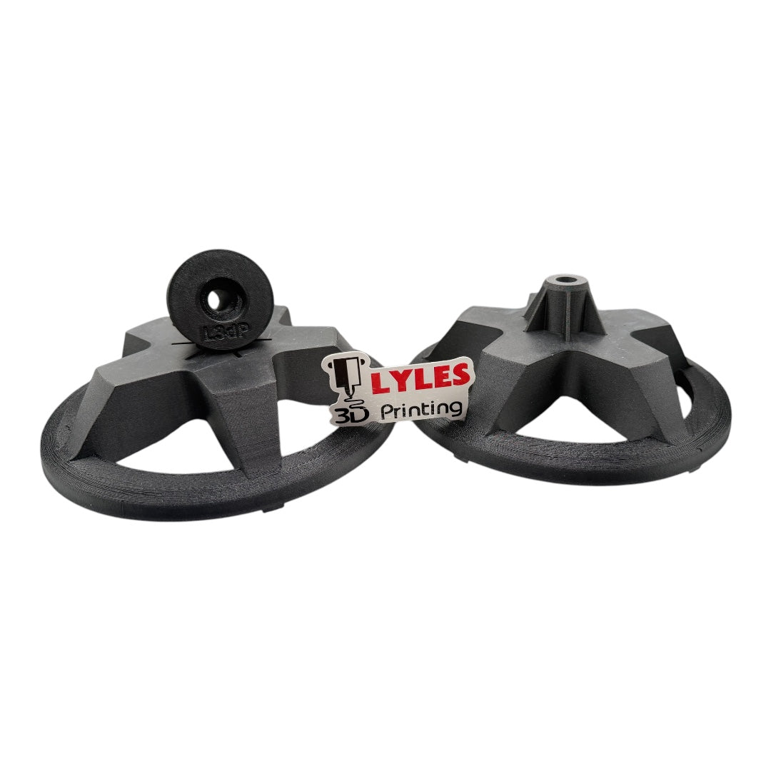 Mcqueen 5 Star Direct Fit Hubcaps for REAR Tires