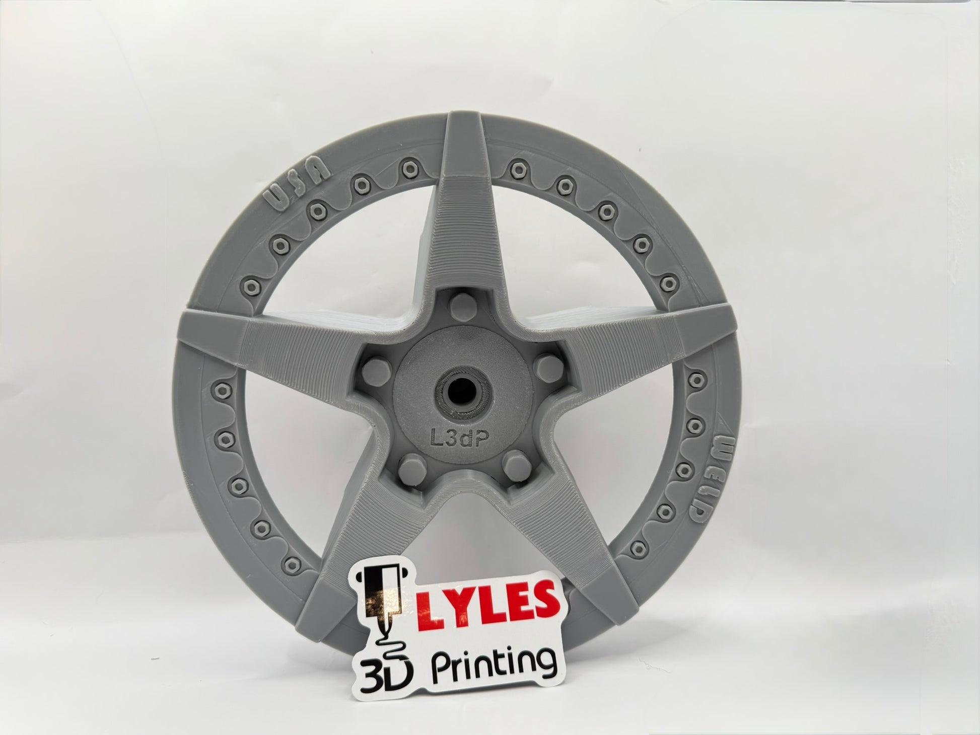 Mcqueen 5 Star Direct Fit Hubcaps for REAR Tires